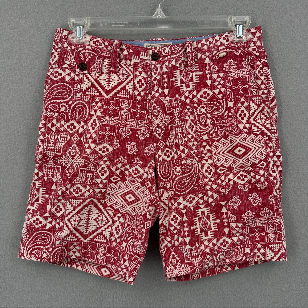 Surf Pendleton Reyn Spooner Shorts Surf Swim Trunks Mens 32 Red Paisley Tribal